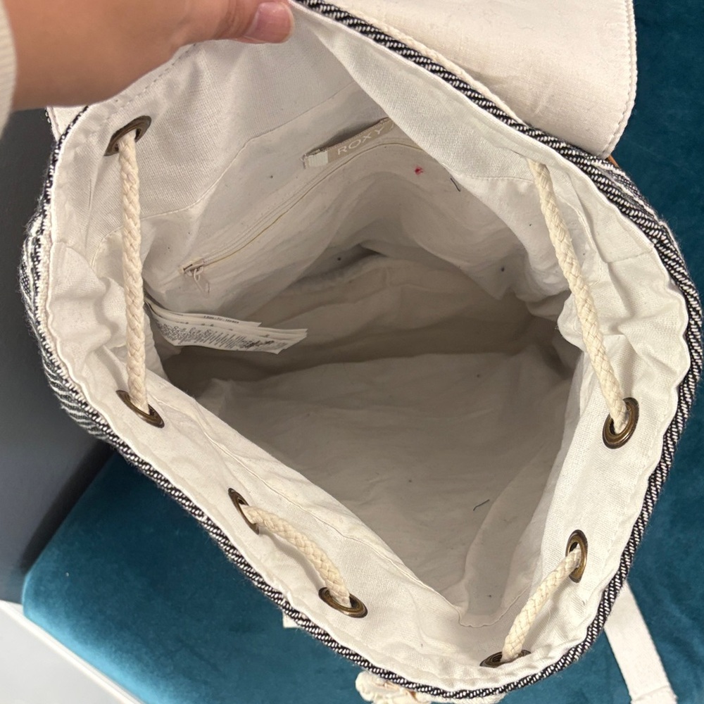 Roxy Striped Canvas Backpack - image 4